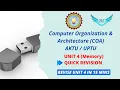 Computer Organization And Architecture COA Quick Revision Unit 4 Part 1 AKTU Unique AppSites