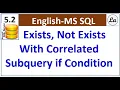 EXIST and NOT EXIST Subqueries Database Management System