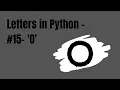 Make the letter O in turtle