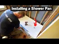 Installing a Shower Pan Base Tub to Shower