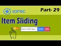 Item Sliding in Ionic Ionic Firebase Tutorial Part - 29