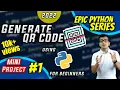 Generate QR Code using Python for Beginners 2021 Epic Python Series Mini Project 1