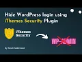 How to hide or change WordPress login URL WP Admin using Solid Security Formerly iThemes security
