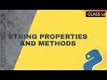 String Properties and Methods Class 10 Bootcamp 2023