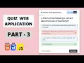 Create a Quiz App with Timer Using HTML CSS JavaScript Quiz App Using JavaScript Part 3