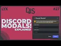 Discord Modal Interactions Discord JS Series