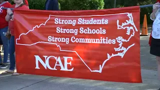 Dozens of Wake County Public School System employees rally for better pay ahead of budget vote