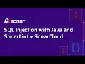 SQL Injection with Java and SonarLint SonarCloud