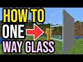 How To Get ONE WAY GLASS In Minecraft Bedrock Java