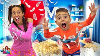 Download DeeDee And Matteo Sleepover Shenanigans | Funny Video For Kids MP3