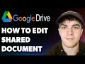 How to Edit Shared Document Google Drive Full 2025 Guide