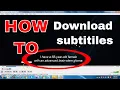 How to Download Subtitles For a Movie