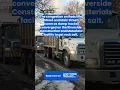 Gridlock As Dump Trucks Scramble To Load Up With Rock Salt