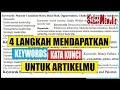 Download Lagu KMO 6 - Apa itu Kata Kunci? Bagaimana menemukan Keywords untuk Artikel Ilmiah?