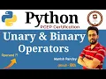 14 Unary and Binary Operators in Python Python PCEP Certification PCEP-30-02