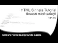 HTML Sinhala Part 02 - Colours Fonts Backgrounds Basics