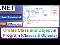 Create Class and Object in Program Example VB Net Classes and Objects Part 3
