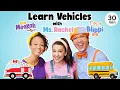 Download Lagu Blippi \u0026 Ms Rachel Learn Vehicles - Wheels on the Bus - Videos for Kids - Tractor, Car, Truck + More