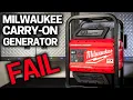 Milwaukee FAILED Attempt at a Generator Carry-On MX-Fuel Battery Power Station