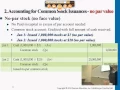 Accounting for Common Stock Issuances - no par value