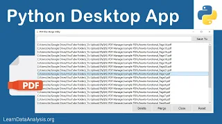 Create a desktop application to merge PDF files with Python Full Tutorial