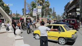 احتجاج لأصحاب مولدات بمدينة الحسكة للمطالبة بمخصصاتهم من المازوت دندنها