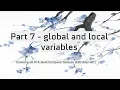 global and local variables - OCR Computer Science