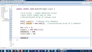 Java Programming 1 - Introduction to Arrays Part 1