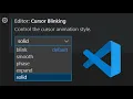 Disable blinking cursor in VSCode