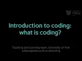 Introduction to coding what is coding