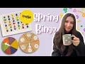 Spring Bingo Game for Kids DIY Learning Activity FREE printable inside