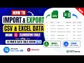 How to Import Export CSV Excel Data inside Elementor Table using Ultimate Data Table Addon Pro