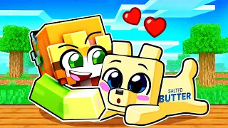 Viviendo como Un PERRO de MANTEQUILLA en Minecraft!