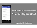 4 Android RecyclerView Tutorial - Creating Adapter