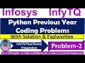 InfyTQ Previous Coding Problem Python Coding Questions String Format Problem InfyTQ Problem-2