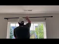 LLPJS Curtain Rods for Windows Curtain Rod Max Adjustable Length Drapery Rod 1 inch with Bracket