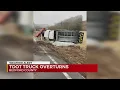 TDOT truck overturning in Bedford County