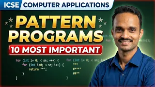 10 Most Important Pattern Programs in Java ICSE Class 10 Computer Applications