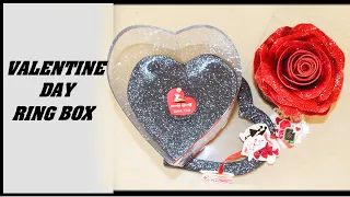 Download DIY Valentine Day Heart Ring Box with Rose Flower// Surprise Valentines Day Gift Box for BF or GF MP3