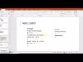 perl control statements