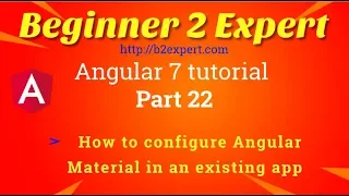 Angular material part 1 - How to configure Angular Material into an existing project