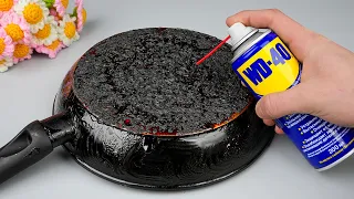 how to clean the pan from old stains and grease easiest and fastest and way 