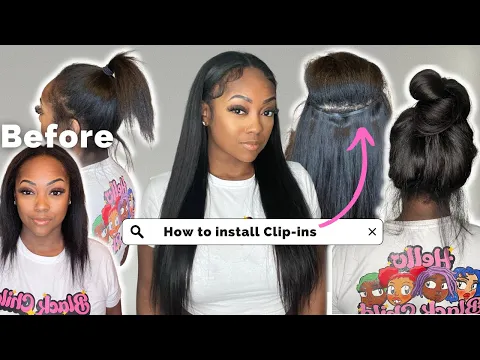 Download MP3 EASY Clip-In Hair Extensions for Short Thin Hair: Step-by-Step Tutorial for Beginners ft. Y-Wigs