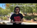 UNLV How to Apply for Fall 2025
