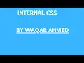 Internal CSS Lec-3 CSS tutorial for beginners in