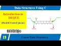 Lecture 19 - Introduction to Deque Double Ended Queues in Malayalam