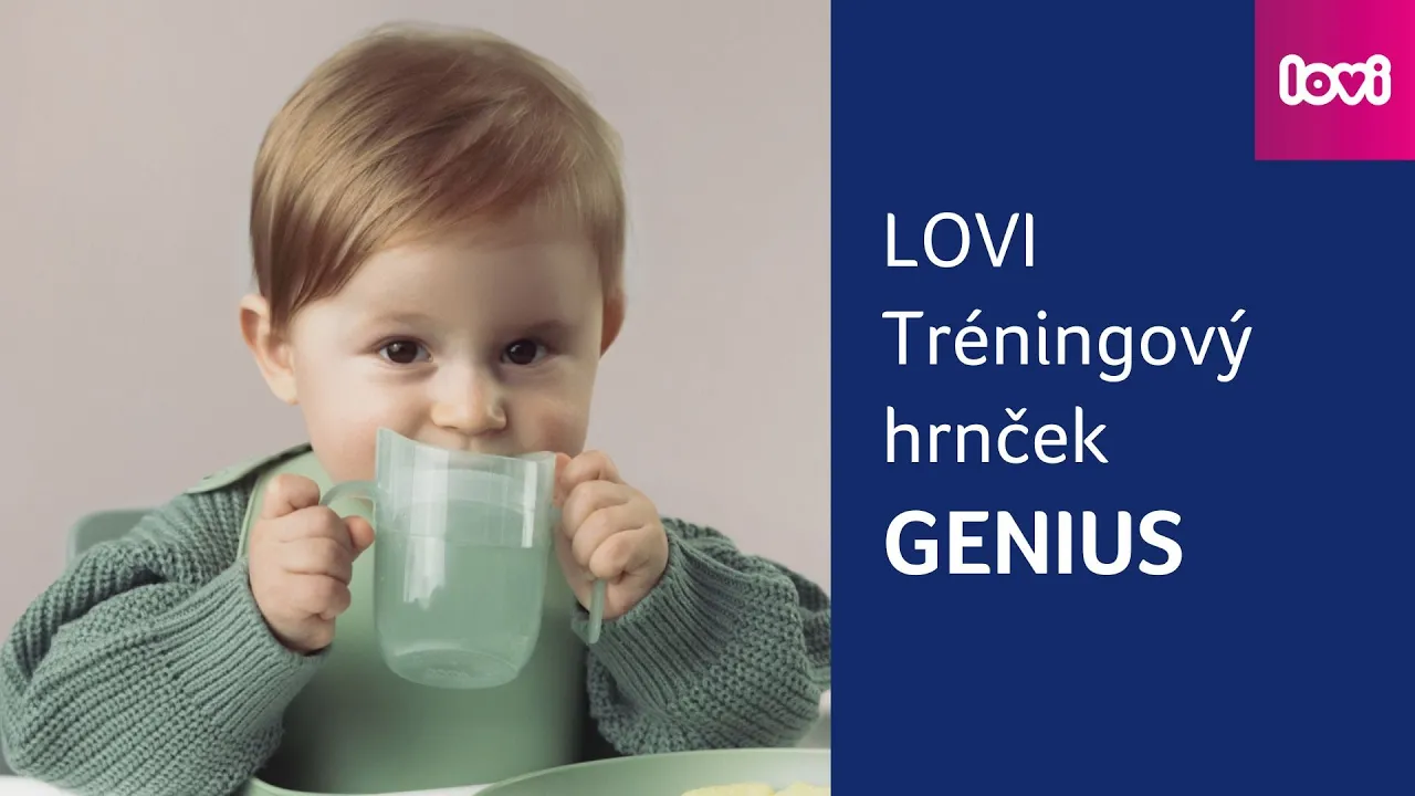 The ad opens with a baby drinking from a training cup. It then transitions to a close-up of two LOVI training cups, one…