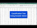 Classification Decision Tree Using Analytic Solver