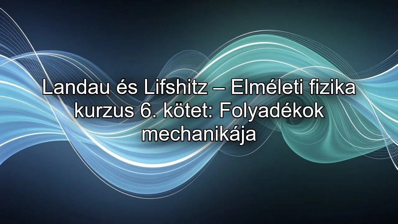 Landau és Lifshitz – Elméleti fizika kurzus 6. kötet: Folyadékok mechanikája