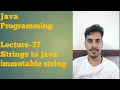 java 37 Strings in java Why Strings are immutable in java How to create Strings in java